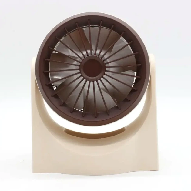 Портативный мини вентилятор USB 1800мАч настольный бежевый для охлаждения ручная регулировка направления воздуха - Фото 6 Портативный мини вентилятор USB 1800мАч настольный бежевый для охлаждения ручная регулировка направления воздуха - изображение 6