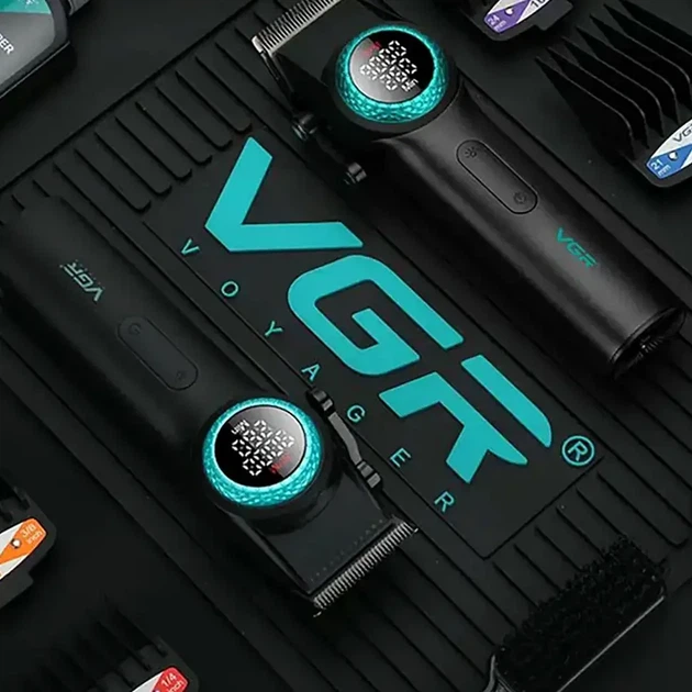 Аккумуляторная машинка для стрижки 9000RPM 10 насадок поворотный регулятор VGR V-001 черный - Фото 6 Аккумуляторная машинка для стрижки 9000RPM 10 насадок поворотный регулятор VGR V-001 черный - изображение 6