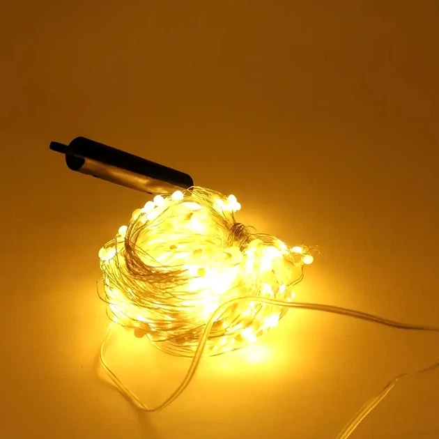 Гирлянда Конский хвост 400 LED 100м теплый белый свет для новогоднего оформления - изображение 8