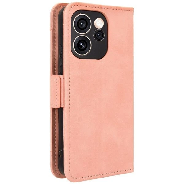 Чехол-книжка с карманами Deexe Wallet Stand для OPPO Reno 15 Pro - Pink - изображение 6