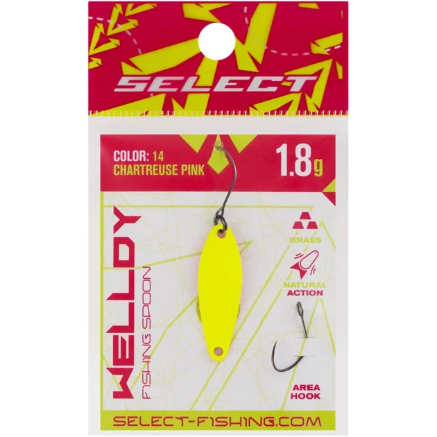 Блешня Select Welldy 1.8g 31mm #14 Chartreuse Pink - зображення 2