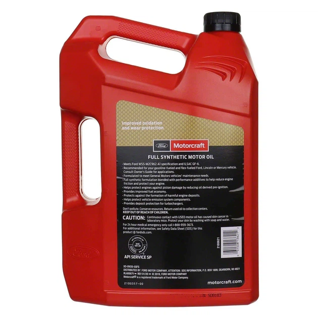 Олива моторна Ford Motorcraft Full Synthetic 0W-20, 4,73л. FORD - Motorcraft XO0W205QFS XO0W205Q3SP - изображение 3