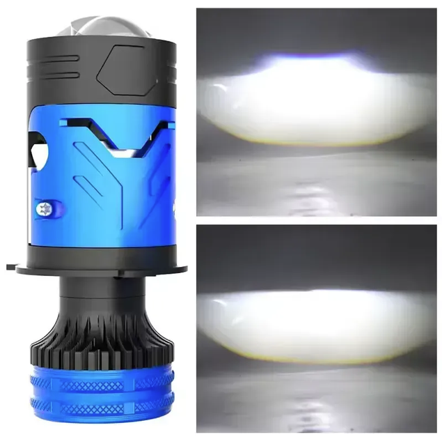 Світлодіодні міні-лінзи Bi LED H4 Laser 90 Вт 6000K 12-24V комплект 2 шт - изображение 3