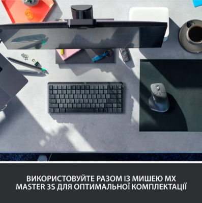 Клавіатура Logitech MX Mechanical Mini Minimalist Wireless Graphite (920-010780) (6807802) - зображення 7