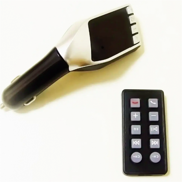 FM трансмиттер H15BT с пультом 2 USB разъема Bluetooth 30 черный золотой для автомобиля - изображение 7