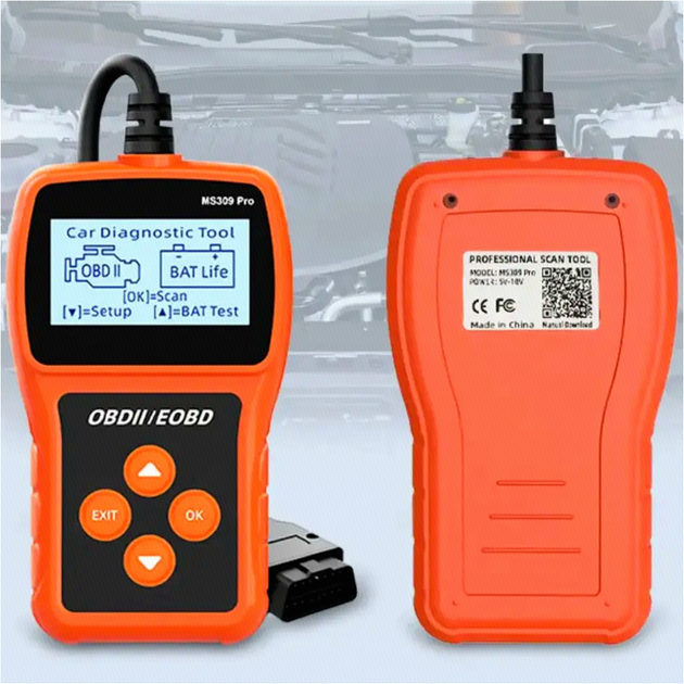 Автосканер OBD MS309PRO 2.4 дюйма рабочее напряжение 5-18 В для диагностики автомобилей - изображение 6