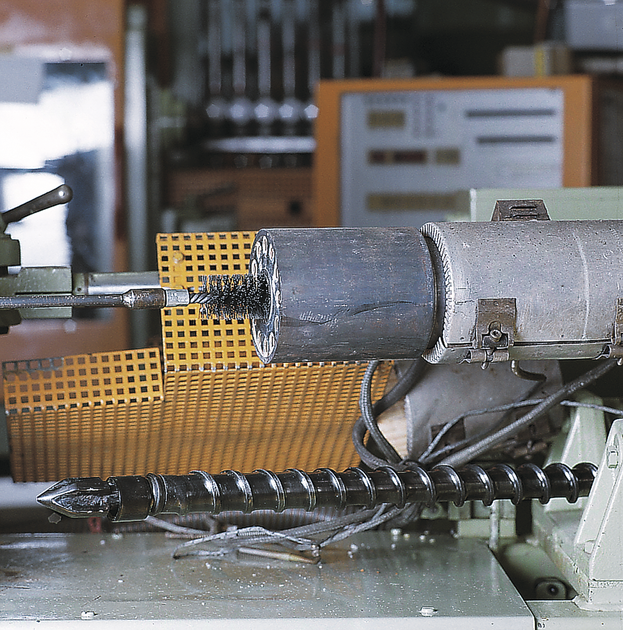 Щетка ерш LESSMANN 6х80х115 мм резьба M4, латунная гофрированная проволока 0,10 мм (501701) - изображение 4