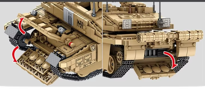 Детский игровой конструктор военный танк Challenger II 1687 деталей (JDT-0848865) - Фото 7 Детский игровой конструктор военный танк Challenger II 1687 деталей (JDT-0848865) - изображение 7