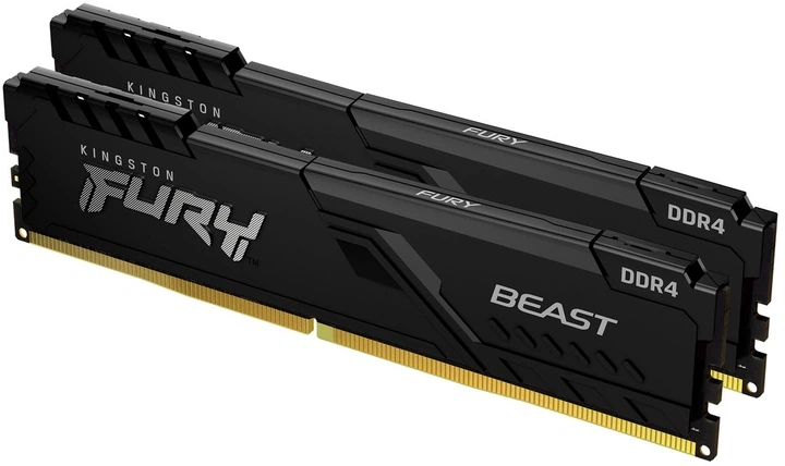 Оперативна пам'ять Kingston Fury DDR4-3200 32GB CL16 3200MHz (Kit of 2x16384) Beast Black (KF432C16BB1K2/32) - Фото 1 Оперативна пам'ять Kingston Fury DDR4-3200 32GB CL16 3200MHz (Kit of 2x16384) Beast Black (KF432C16BB1K2/32) - зображення 1