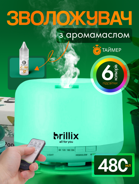 f(x) 4walls electric shock NU ABO うちわセット Зволожувач повітря Brillix AromaGlow 480X ультразвуковий нічник
