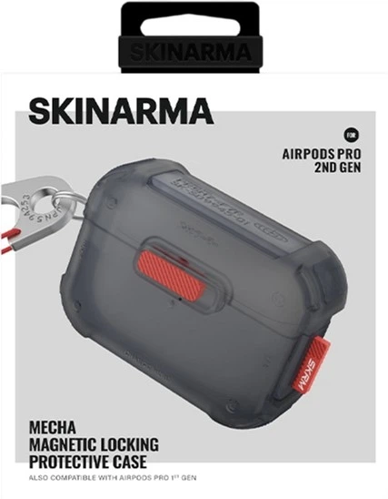 Etui SkinArma Mecha do Apple AirPods Pro 2 Smoke (SK-APP2-MECHA-SMK) - obraz 4
