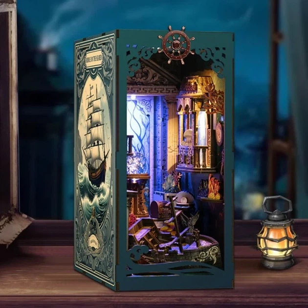 Букнук морська безодня, DIY Book Nook морської тематики з підсвіткою для самостійного складання - зображення 2