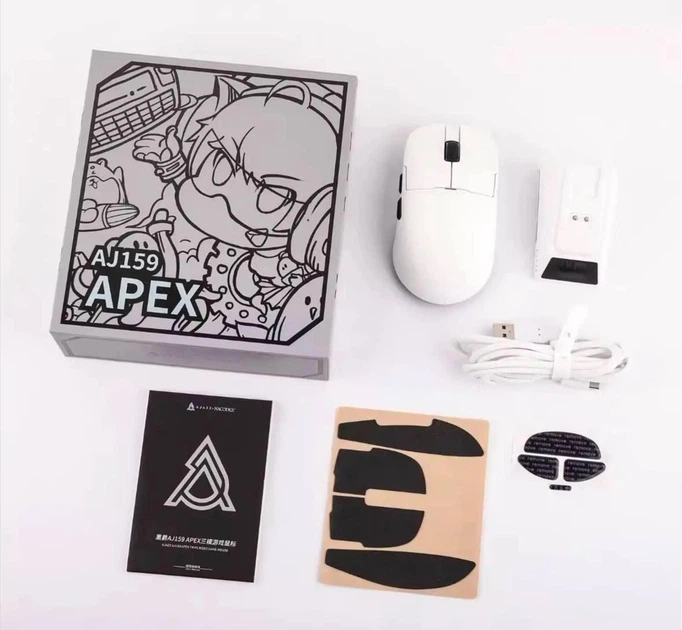 Мышка Ajazz AJ159 APEX Wireless/Bluetooth/USB Белая - изображение 6