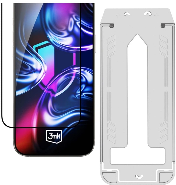 Захисне скло 3MK HardGlass Max with Applicator для Samsung Galaxy A56 Black (5903108671668) - зображення 2
