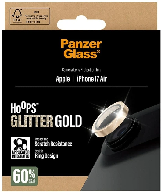 Захисне скло Panzer Glass Hoops Glitter Lens Protector для Apple iPhone Air Gold (PG80531) - зображення 5