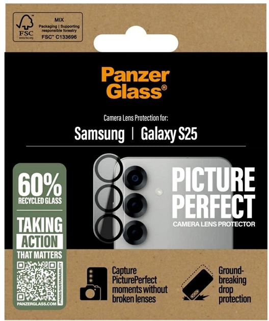 Захисне скло Panzer Glass PicturePerfect Lens Protector для Samsung Galaxy S25 Transparent (PGRPIPEG38388) - зображення 4