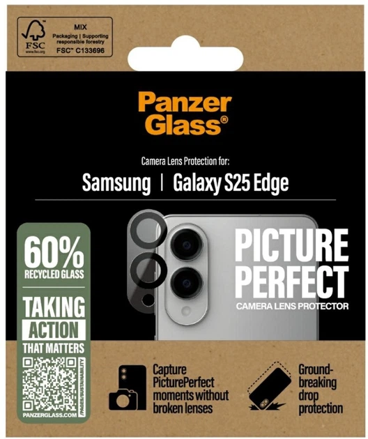 Захисне скло Panzer Glass PicturePerfect Lens Protector для Samsung Galaxy S25 Edge Transparent (PG69245) - зображення 4