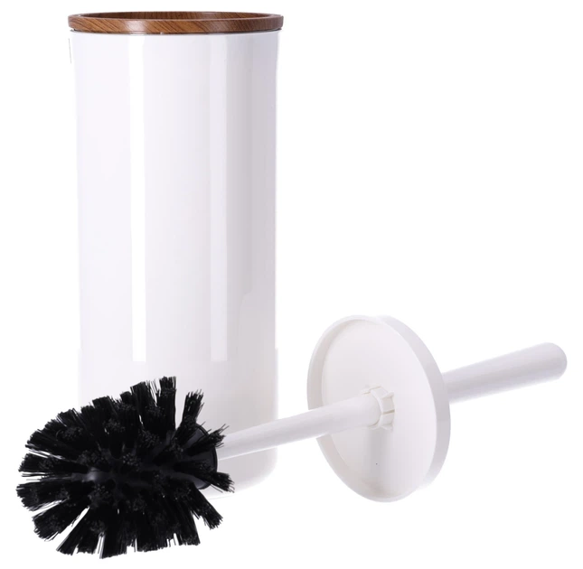 Zestaw akcesoriów łazienkowych Berretti 5 elementów Biały + drewno (5902041307887) - obraz 6