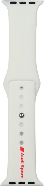 Ремінець Audi Sport Red Logo для Apple Watch 40/41/42 mm White (6955250228763) - зображення 2