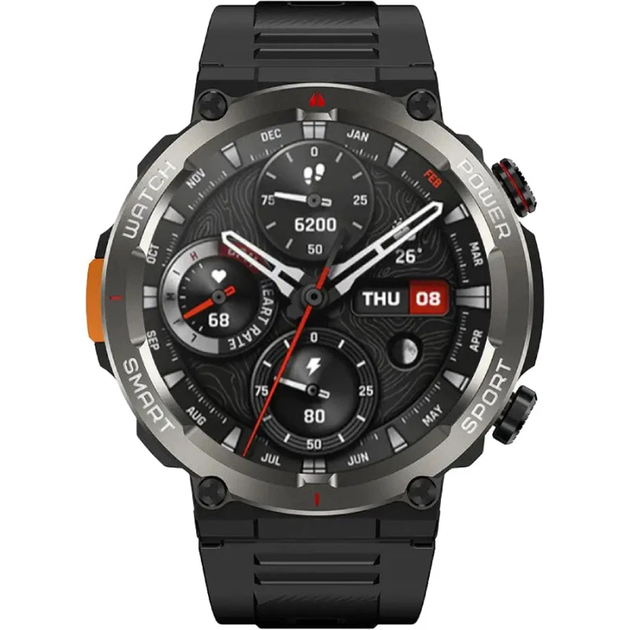 Смарт-часы Blackview W50 Pro Black водонепроницаемые защищенные умные часы с фонариком и Bluetooth Черные - изображение 3
