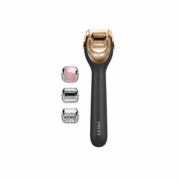 Электронный роллер для лица с микроиглами GESKE MicroNeedle Face Roller 9в1 серый - изображение 3
