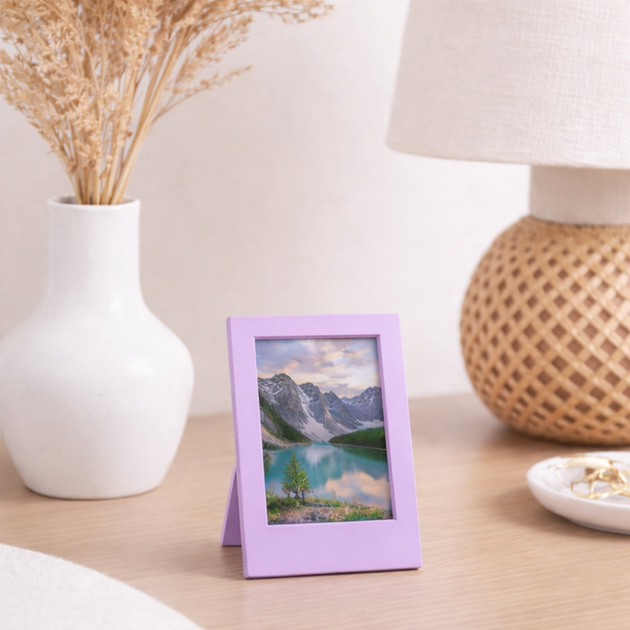 Фоторамка для Fujifilm Instax mini, Canon Zink, Polaroid Go фотографий, 9х6 см Фиолетовый - изображение 6