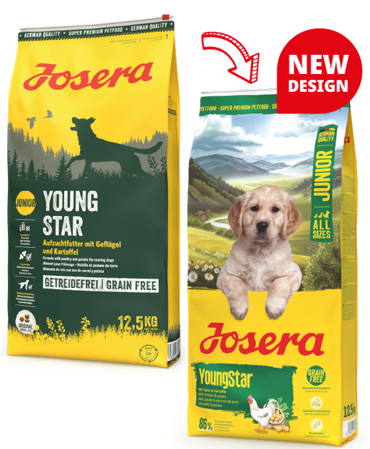 JOSERA YoungStar 12,5 кг - Беззерновий корм для цуценят - Фото 2 JOSERA YoungStar 12,5 кг - Беззерновий корм для цуценят - изображение 2