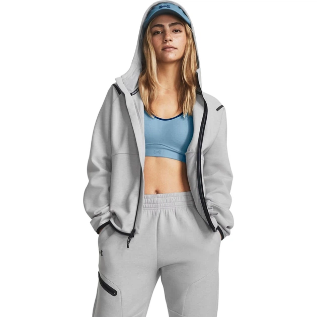 Толстовка жіноча Under Armour UNSTOPPABLE FLEECE сіра S 1379842-011 - зображення 3