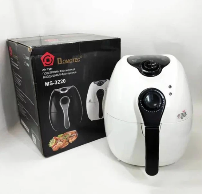Аэрофритюрница Domotec MS-3220 Air Fryer 4.5 л 1300 Вт Белый - изображение 4