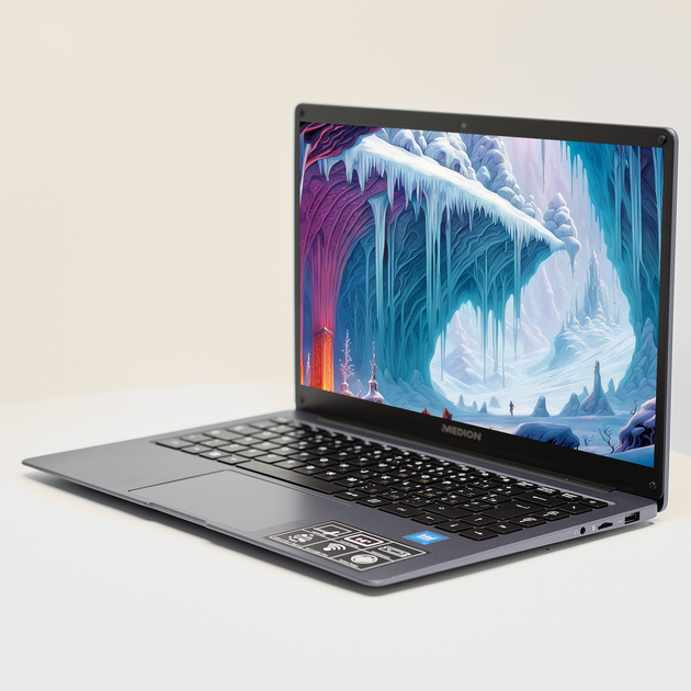 Ноутбук 14" Medion (Lenovo Group) Akoya E14223 | 10-е покоління Intel Celeron N4120 | RAM DDR4 4 ГБ | eMMC 128 ГБ | Intel UHD Graphics 600 | АКБ до 9 годин | Wi-Fi 5.0 | Bluetooth 5.1 | Win11 (4973) - Б/У - изображение 2