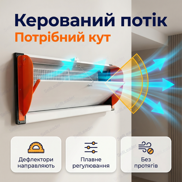 Клапан вентиляційний 3500 м3/год 73x48,5х13сm настінний припливний для свинарника ферми пташника з дефлектором - зображення 6
