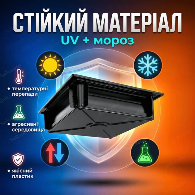 Клапан вентиляционный 5550м3/час потолочный 78x78х22см гравитационный морозостойкий пластик для промышленности - изображение 7