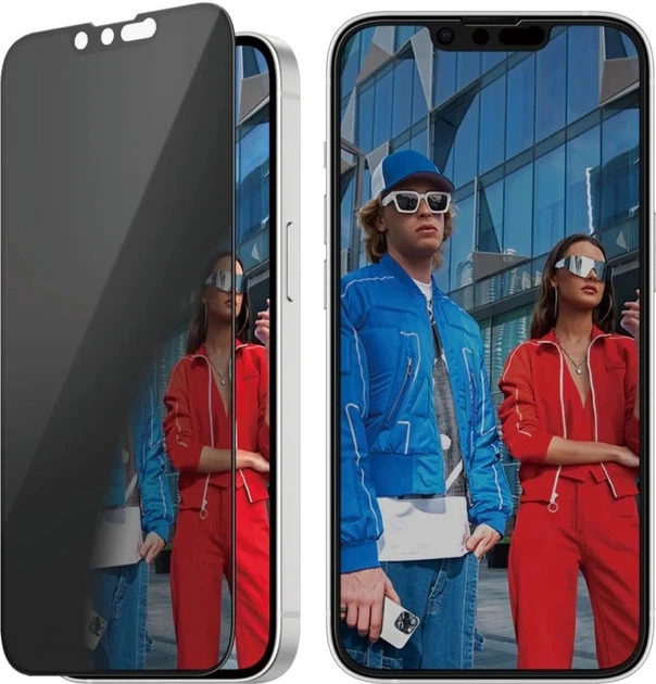 Гібридне скло Panzer Glass Ultra-Wide Fit Privacy Glass для Apple iPhone 16e / 14 / 13 / 13 Pro (5715685021053) - зображення 2