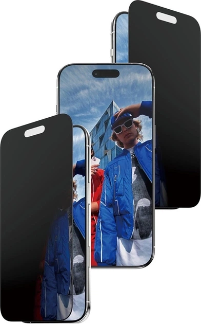 Гібридне скло Panzer Glass Ultra-Wide Fit Fastfit Privacy Glass для Apple iPhone Air (5715685030505) - зображення 2