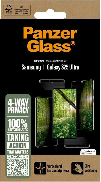Szkło hybrydowe Panzer Glass Eco Matrix Ultra-Wide Fit Privacy Glass do Samsung Galaxy S25 Ultra (5715685017209) - obraz 4