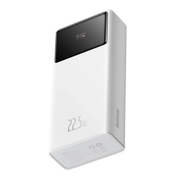 Повербанк 30000 mAh с быстрой зарядкой Baseus EnerFill FP41 Power Bank (22.5W, Type-C, 2xUSB-A). White - изображение 6