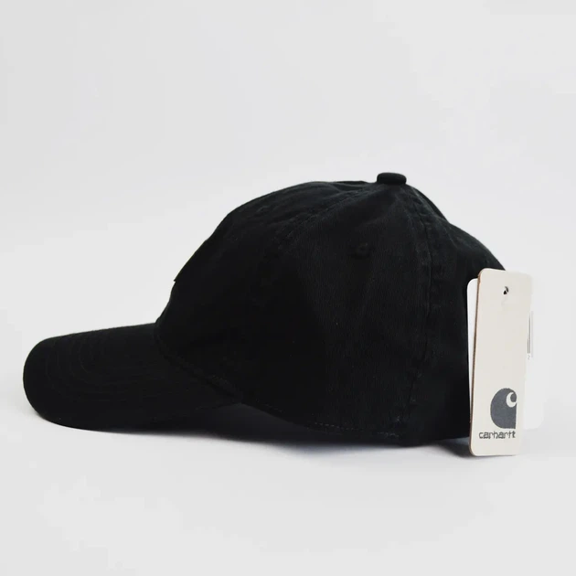 Кепка бавовняна Carhartt бейсболка унісекс всесезонна на кожен день One Size чорного кольору - изображение 2