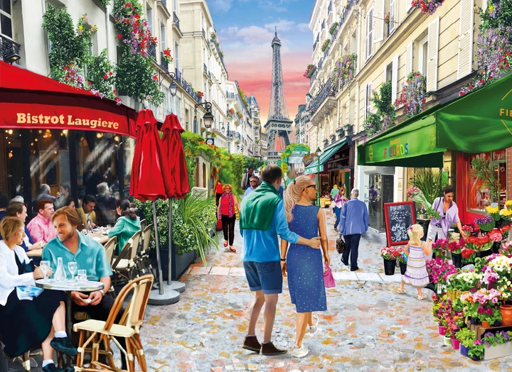 Drewniana układanka z figurkami Wooden City Bistro w Paryżu 750 elementów (5904151822731) - obraz 4