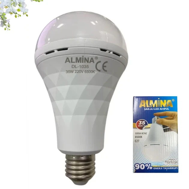 Аварійна акумуляторна лампа Almina 35W акамулятор 1500mAh до 6 годин роботи (1000-DLO35) - зображення 3