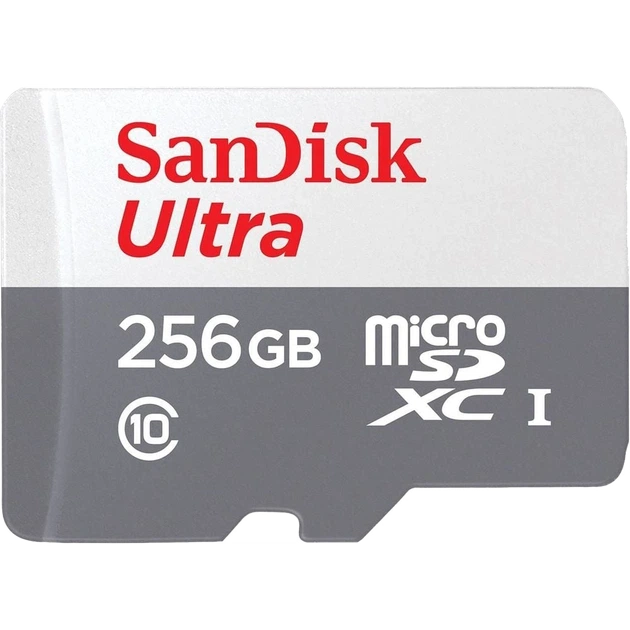 Модуль флэш-памяти SanDisk Ultra microSDXC 256GB 100MB/s Class 10 UHS-I - Фото 1 Модуль флэш-памяти SanDisk Ultra microSDXC 256GB 100MB/s Class 10 UHS-I - изображение 1