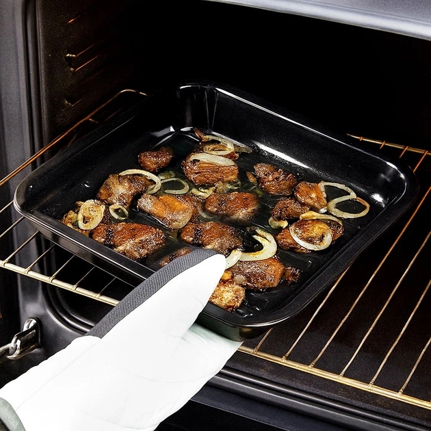 Blacha do pieczenia Orion emaliowana prostokątna głęboka 31 x 25 x 4.5 cm (8592381255336) - obraz 2