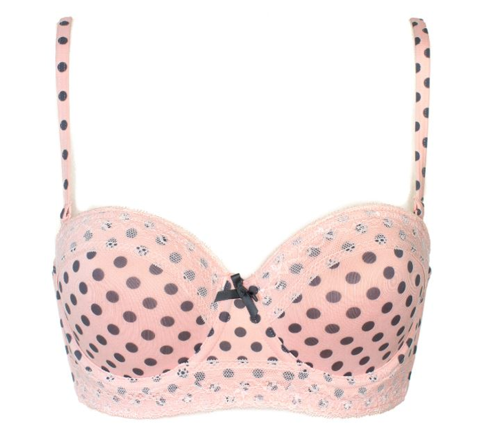 Бюстгальтер Bustier P2 31018127-75B 75B Персиковый в горох от продавца ...