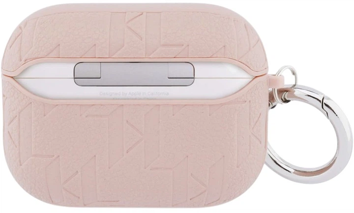 Etui Karl Lagerfeld Monogram Karl and Choupette Head do Apple AirPods Pro 3 Pink (3666339574642) - obraz 3