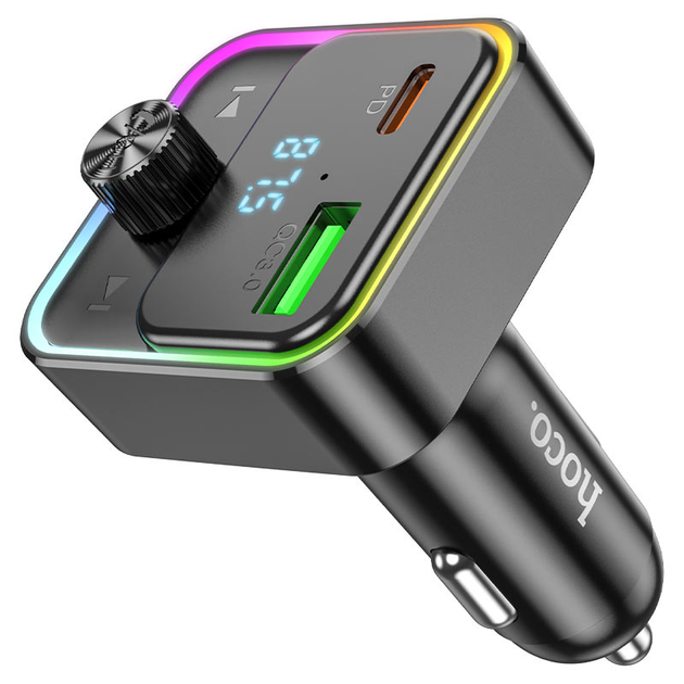 Автомобильный FM-трансмиттер зарядное устройство модулятор Bluetooth MP3 с быстрой зарядкой 30w 80x43x44 мм (482641-Prob) - изображение 2