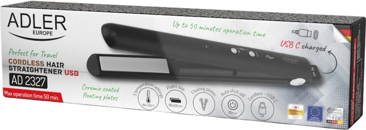 Prostownica bezprzewodowa Adler AD 2327 Czarny - obraz 15