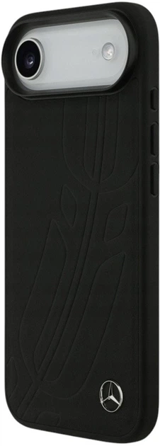 Etui Mercedes Leather Large Laurel Leave MagSafe do iPhone Air Black (3666339507442) - obraz 3