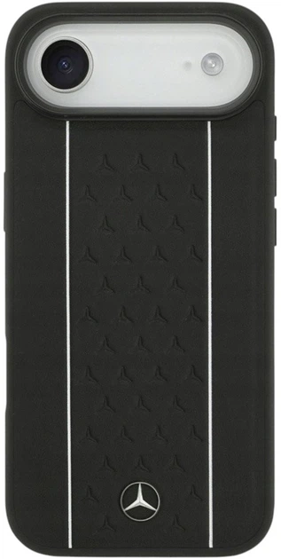 Etui Mercedes Leather Star Pattern Stripes MagSafe do iPhone Air Black (3666339508326) - obraz 2