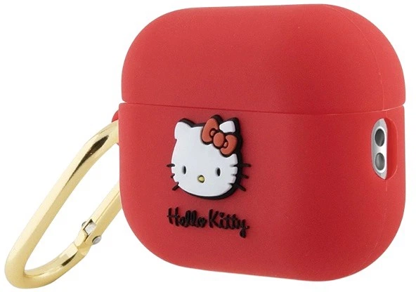 Etui Hello Kitty Silicone 3D Kitty Head do Apple AirPods Pro 2 Red (3666339189730) - obraz 2