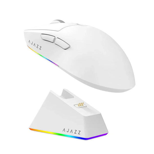Мышь игровая Ajazz AJ139 V2 MC 12000DPI/PAW3311/Wireless/ Белый - Фото 1 Мышь игровая Ajazz AJ139 V2 MC 12000DPI/PAW3311/Wireless/ Белый - изображение 1