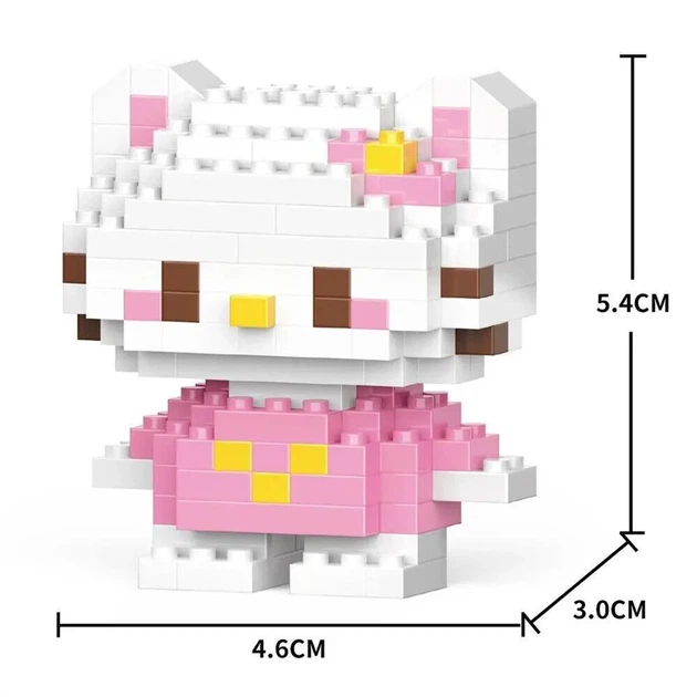 Конструктор Хеллоу Китти Розовый 150 деталей 5,4 см Bricks Hello Kitty Pink - изображение 3